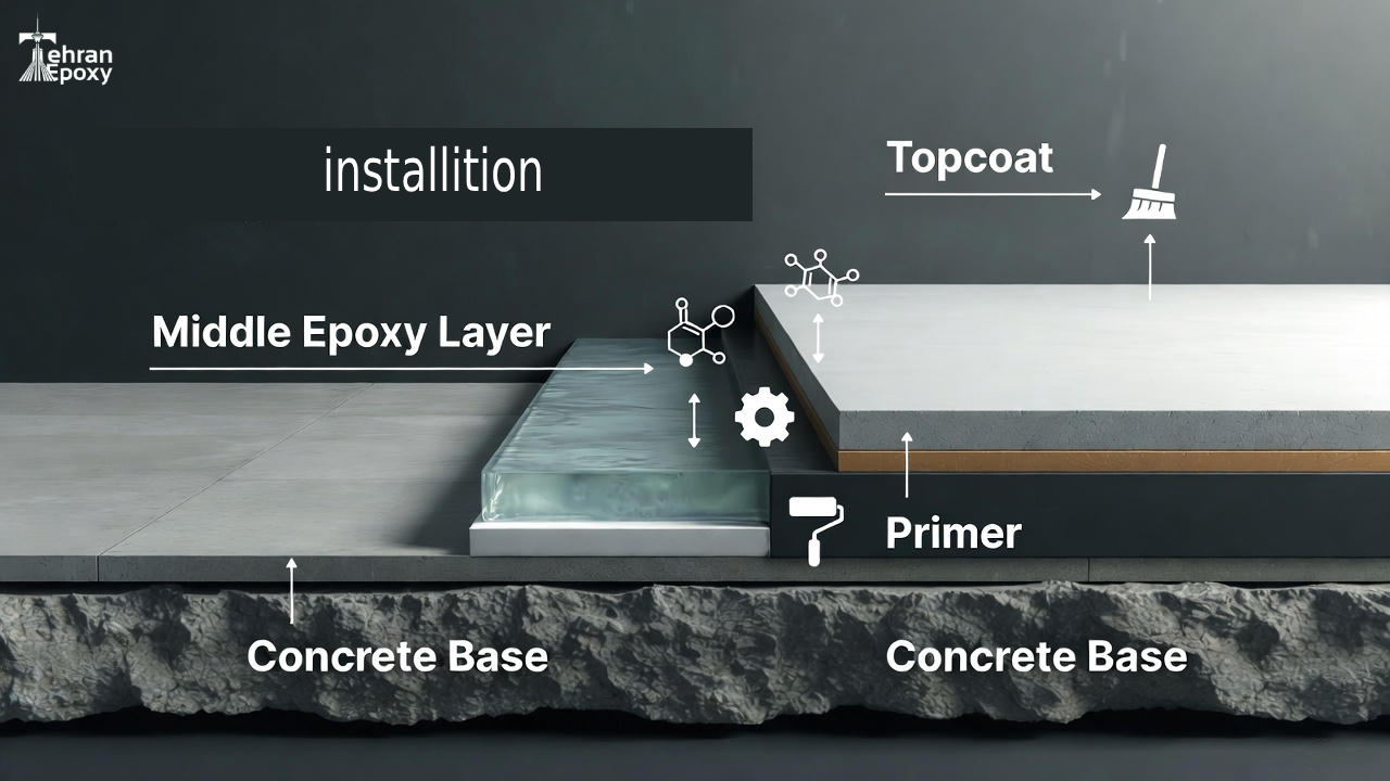 مراحل اجرا کفپوش اپوکسی ، کفپوش اپوکسی تهران