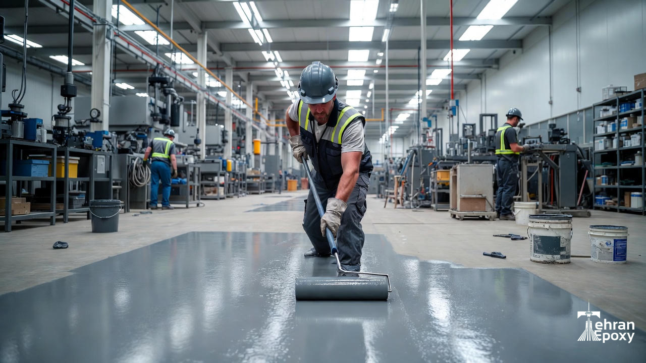 اجرای کفپوش اپوکسی صنعتی تهران