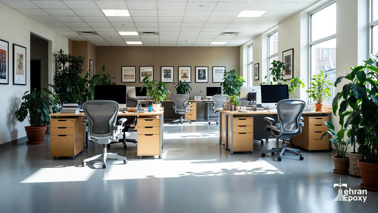 کفپوش داخلی با اپوکسی کم‌بو و سازگار با محیط‌زیست | تهران اپوکسی