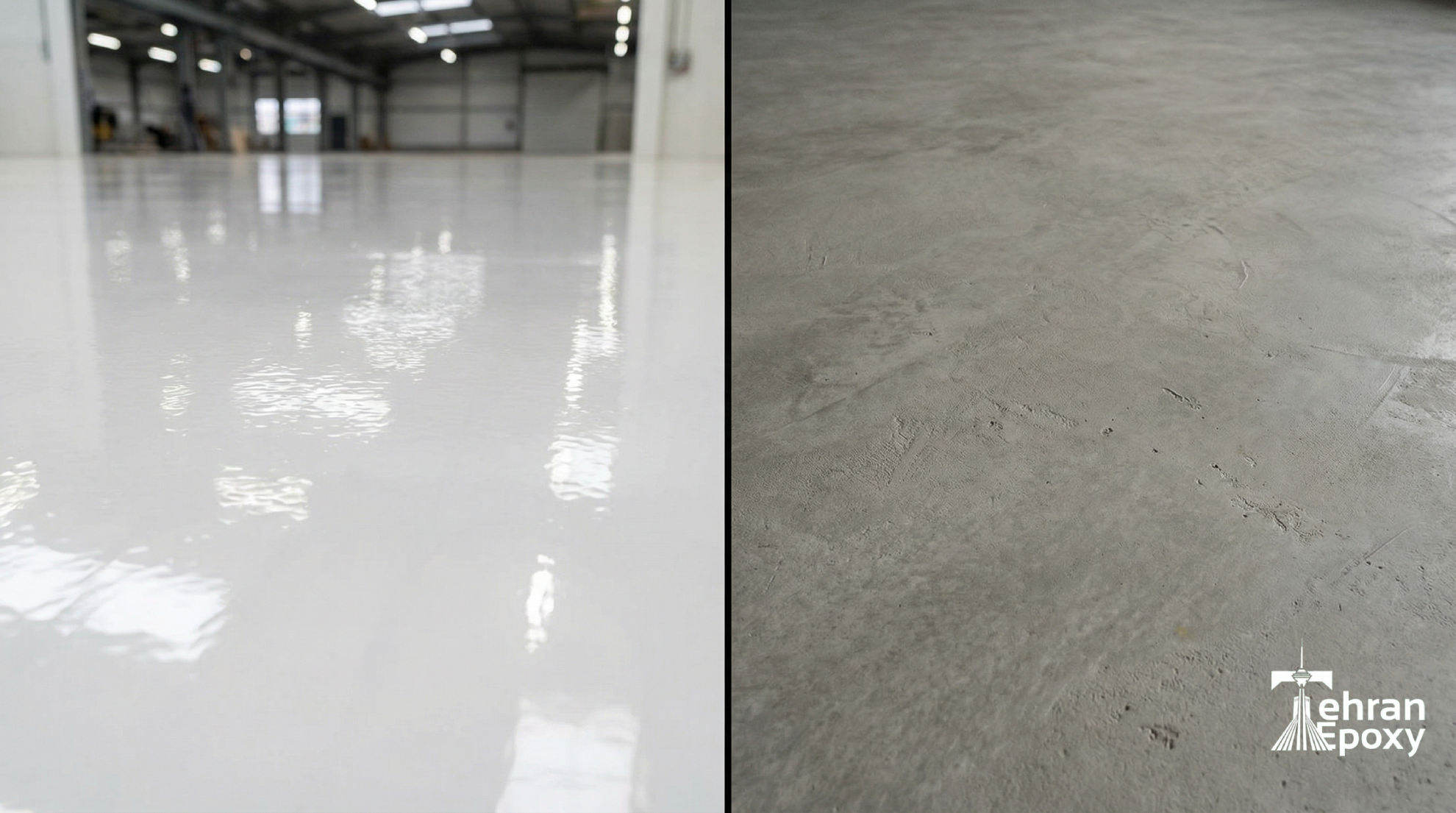 مقایسه بافت براق اپوکسی و مات میکروسمنت