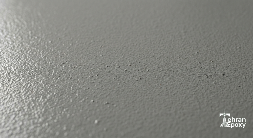 بافت پوست پرتقالی کفپوش اپوکسی ضد لغزش مناسب رمپ پارکینگ